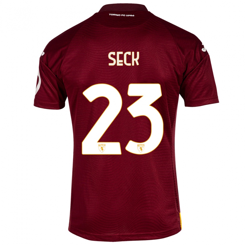 Dames Demba Seck #23 Donkerrood Thuisshirt Thuistenue 2023/24 T-Shirt