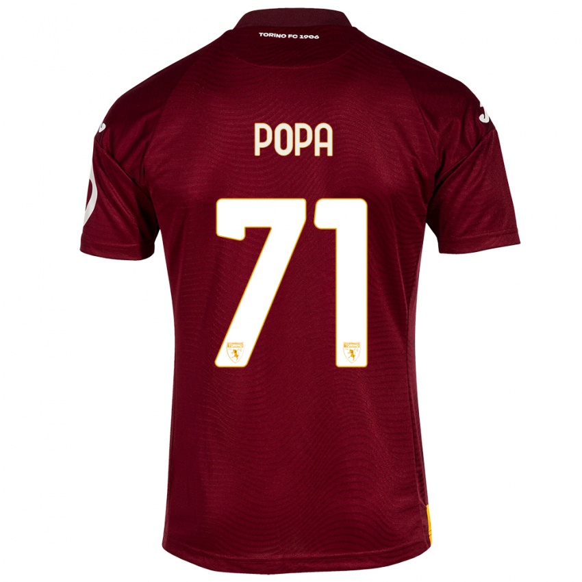 Dames Mihai Popa #71 Donkerrood Thuisshirt Thuistenue 2023/24 T-Shirt