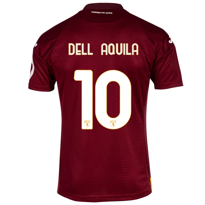 Dames Francesco Dell'aquila #10 Donkerrood Thuisshirt Thuistenue 2023/24 T-Shirt