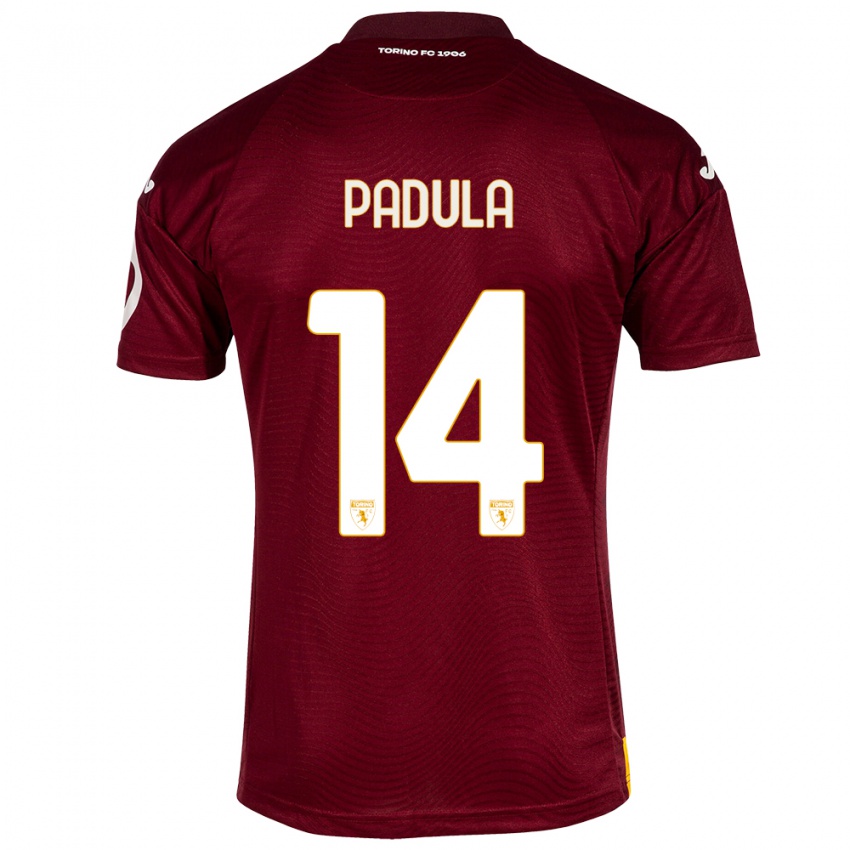 Dames Cristian Padula #14 Donkerrood Thuisshirt Thuistenue 2023/24 T-Shirt