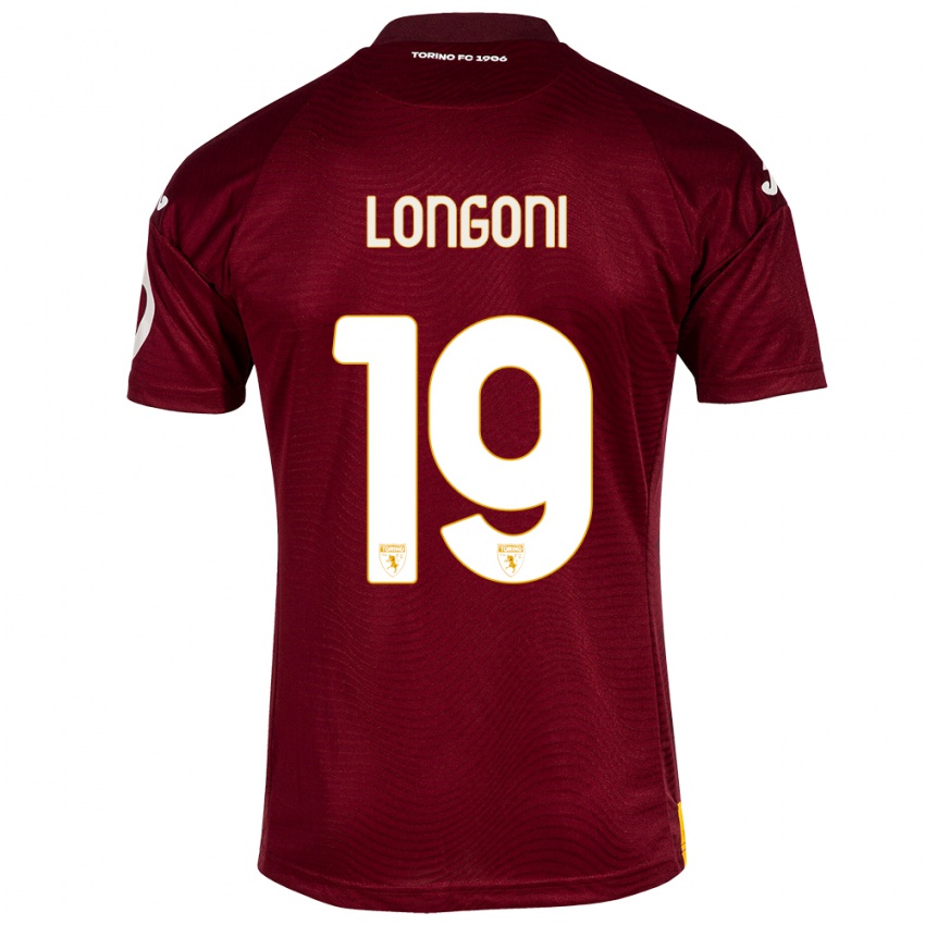 Dames Marco Longoni #19 Donkerrood Thuisshirt Thuistenue 2023/24 T-Shirt