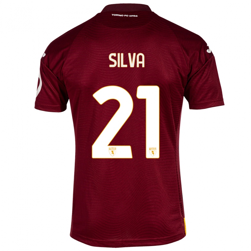 Dames Jonathan Silva #21 Donkerrood Thuisshirt Thuistenue 2023/24 T-Shirt