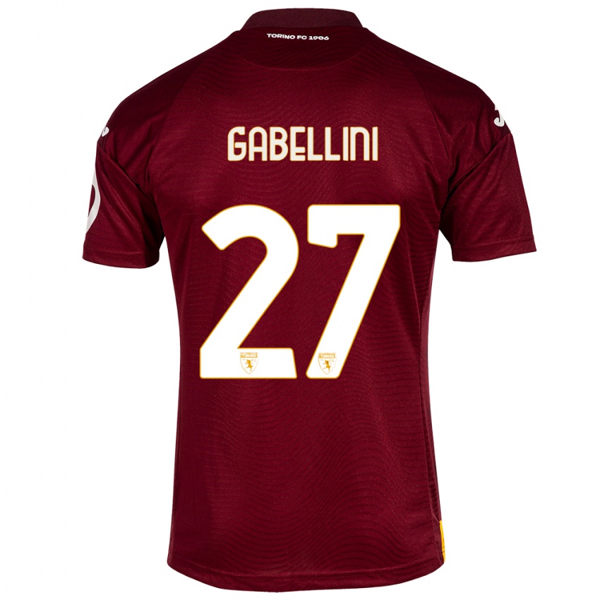 Dames Tommaso Gabellini #27 Donkerrood Thuisshirt Thuistenue 2023/24 T-Shirt