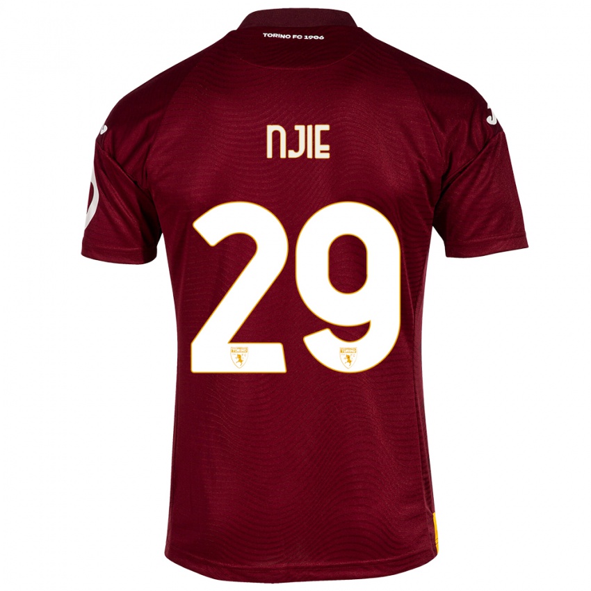 Dames Alieu Njie #29 Donkerrood Thuisshirt Thuistenue 2023/24 T-Shirt