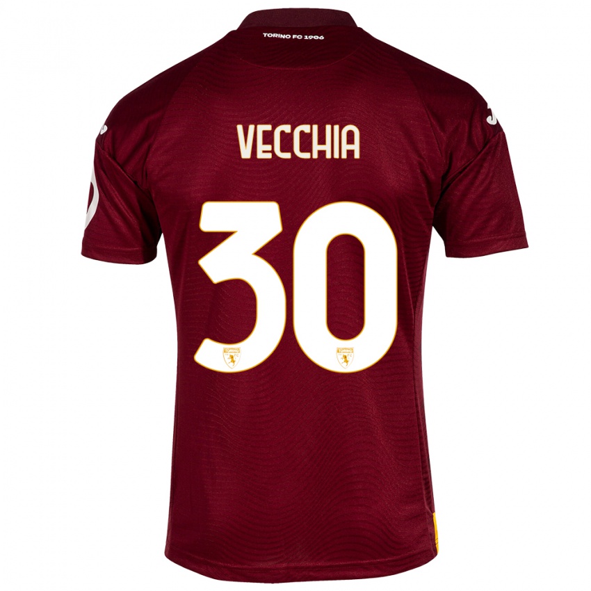 Dames Marco Dalla Vecchia #30 Donkerrood Thuisshirt Thuistenue 2023/24 T-Shirt