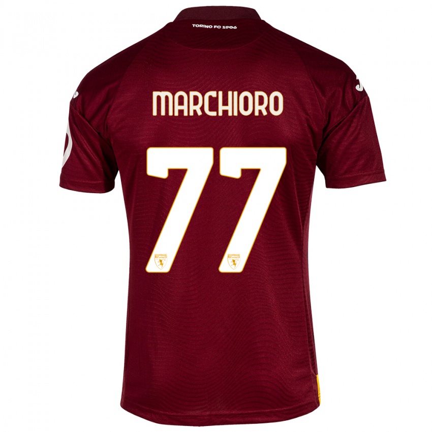 Dames Raffaele Marchioro #77 Donkerrood Thuisshirt Thuistenue 2023/24 T-Shirt