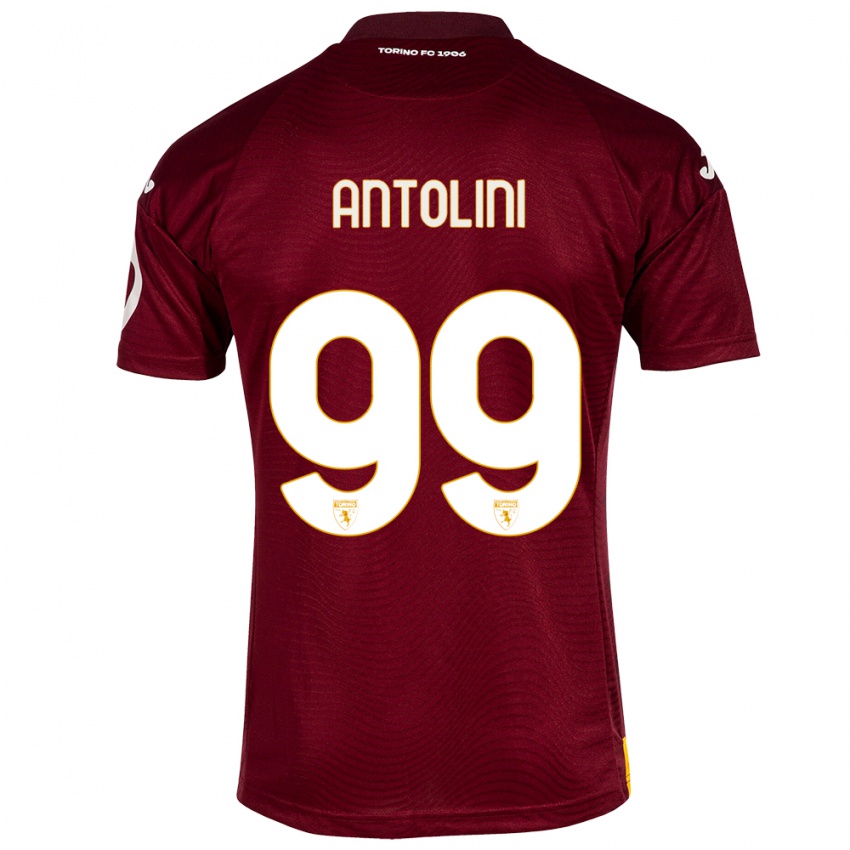 Dames Jacopo Antolini #99 Donkerrood Thuisshirt Thuistenue 2023/24 T-Shirt