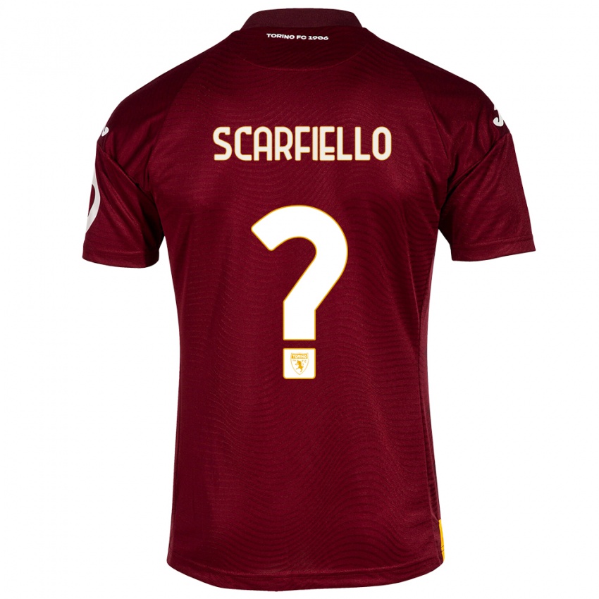 Dames Luca Scarfiello #0 Donkerrood Thuisshirt Thuistenue 2023/24 T-Shirt