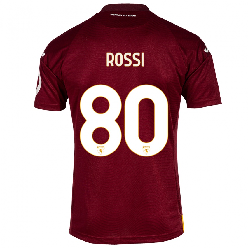 Dames Simone Rossi #80 Donkerrood Thuisshirt Thuistenue 2023/24 T-Shirt