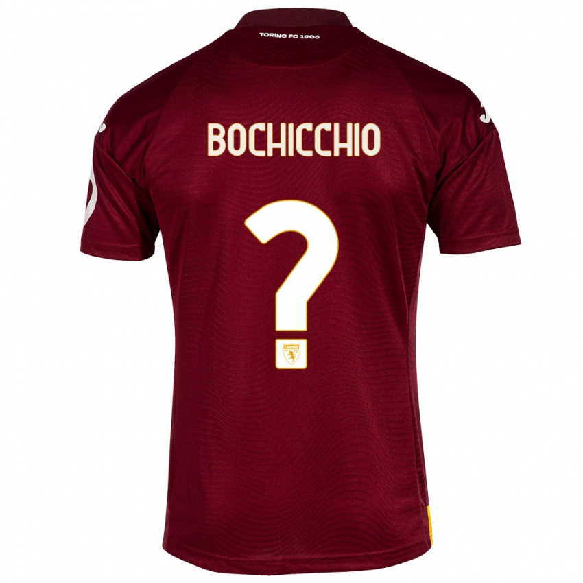 Dames Francesco Bochicchio #0 Donkerrood Thuisshirt Thuistenue 2023/24 T-Shirt