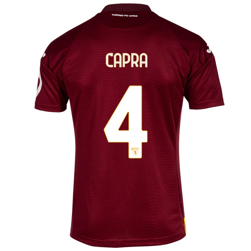 Dames Valentina Capra #4 Donkerrood Thuisshirt Thuistenue 2023/24 T-Shirt