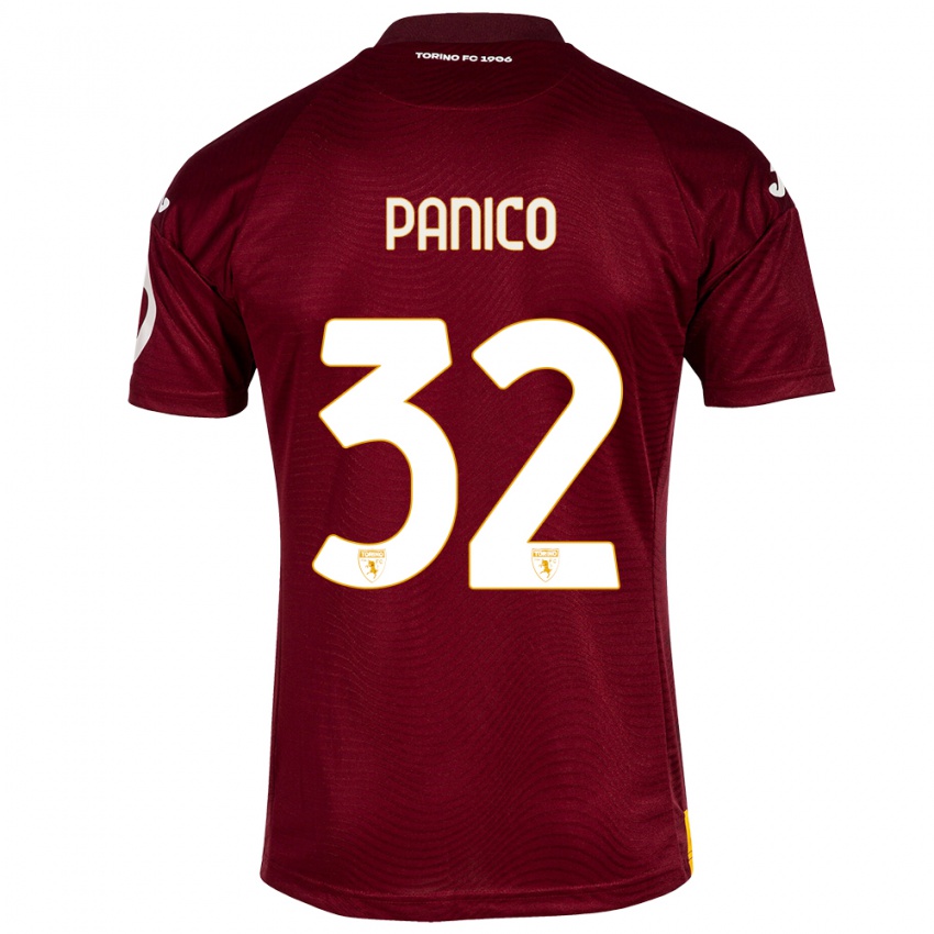 Dames Patrizia Panico #32 Donkerrood Thuisshirt Thuistenue 2023/24 T-Shirt