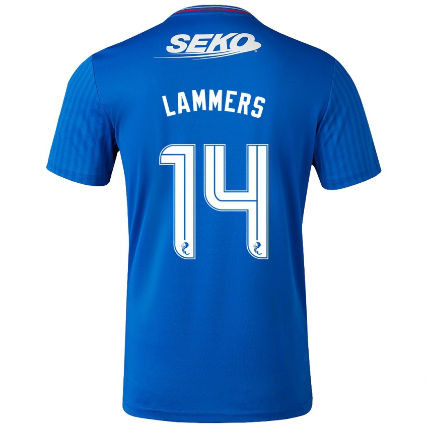 Dames Sam Lammers #14 Blauw Thuisshirt Thuistenue 2023/24 T-Shirt