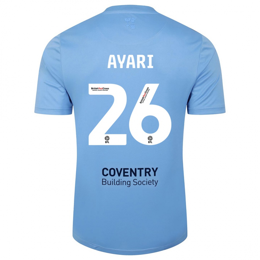 Dames Yasin Ayari #26 Hemelsblauw Thuisshirt Thuistenue 2023/24 T-Shirt