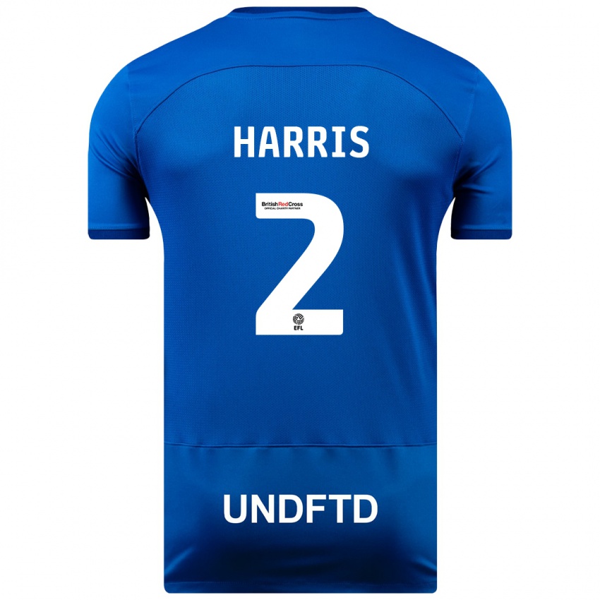Dames Martha Harris #2 Blauw Thuisshirt Thuistenue 2023/24 T-Shirt
