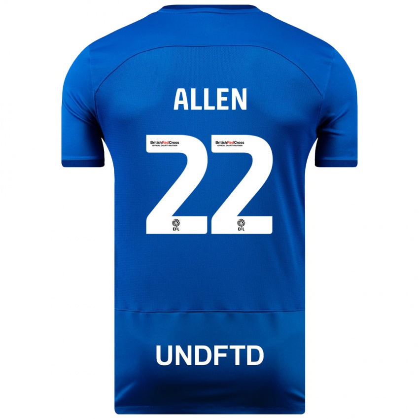 Dames Remi Allen #22 Blauw Thuisshirt Thuistenue 2023/24 T-Shirt