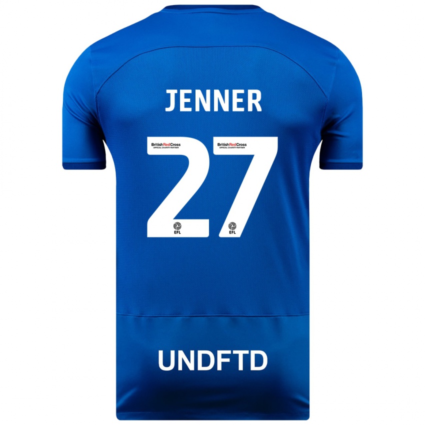 Dames Abbi Jenner #27 Blauw Thuisshirt Thuistenue 2023/24 T-Shirt