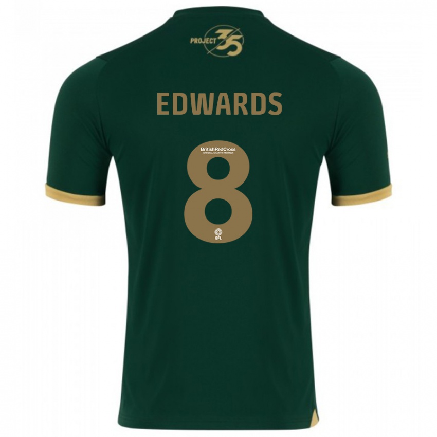 Dames Joe Edwards #8 Groente Thuisshirt Thuistenue 2023/24 T-Shirt