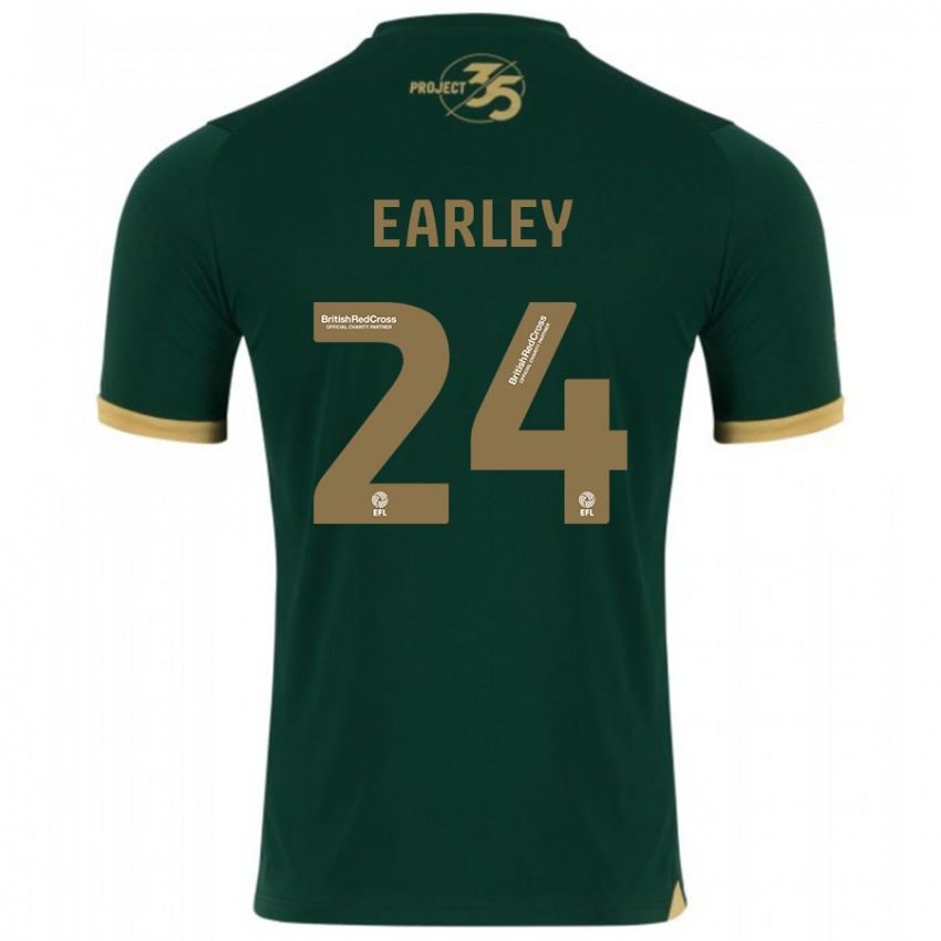 Dames Saxon Earley #24 Groente Thuisshirt Thuistenue 2023/24 T-Shirt