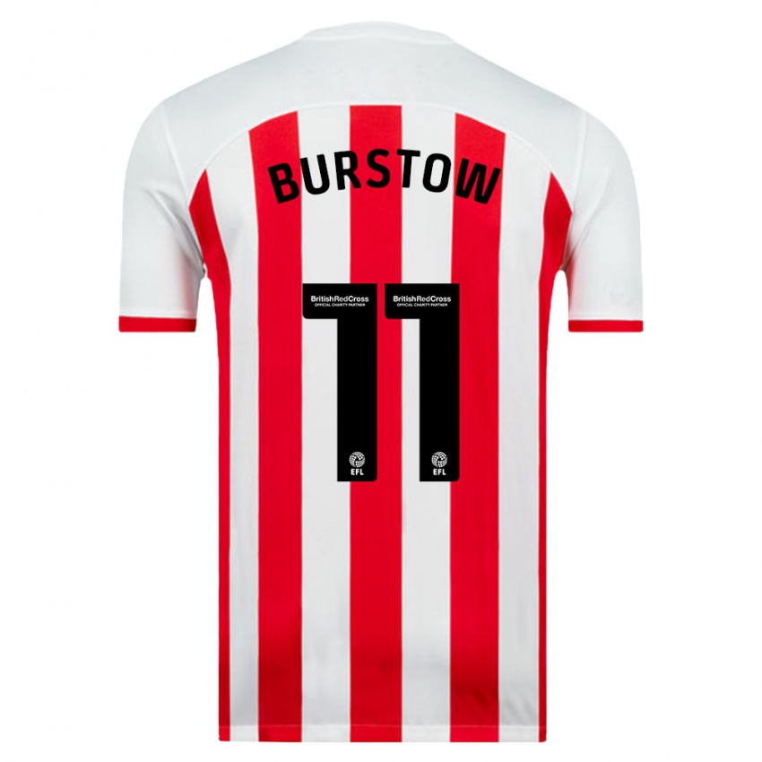 Dames Mason Burstow #11 Wit Thuisshirt Thuistenue 2023/24 T-Shirt