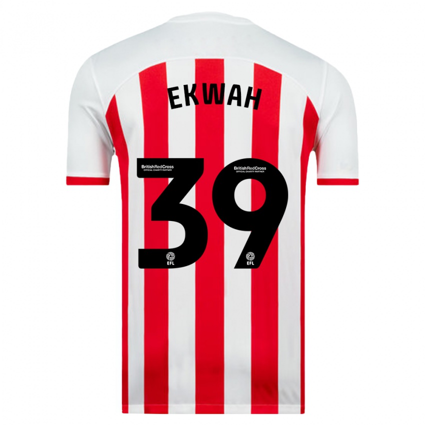 Dames Pierre Ekwah #39 Wit Thuisshirt Thuistenue 2023/24 T-Shirt