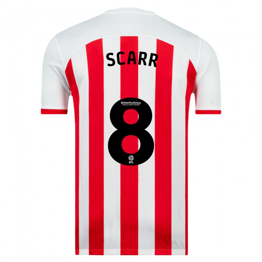 Dames Emily Scarr #8 Wit Thuisshirt Thuistenue 2023/24 T-Shirt