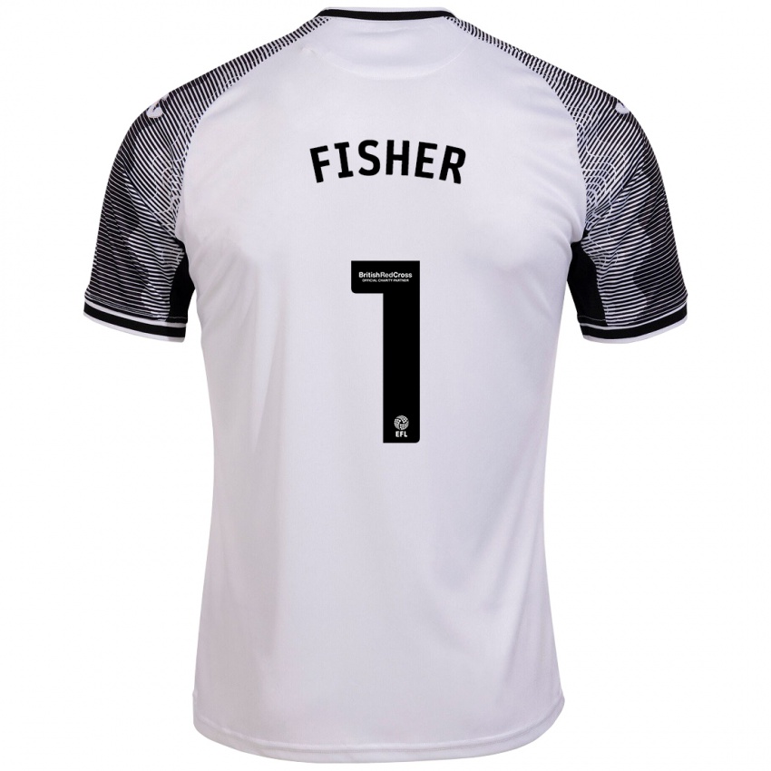 Dames Andy Fisher #1 Wit Thuisshirt Thuistenue 2023/24 T-Shirt