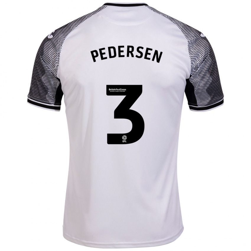 Dames Kristian Pedersen #3 Wit Thuisshirt Thuistenue 2023/24 T-Shirt