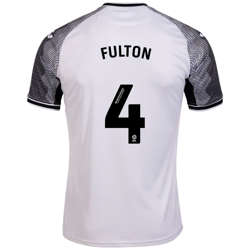 Dames Jay Fulton #4 Wit Thuisshirt Thuistenue 2023/24 T-Shirt