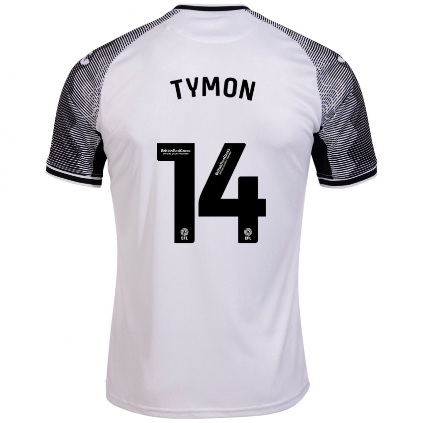 Dames Josh Tymon #14 Wit Thuisshirt Thuistenue 2023/24 T-Shirt