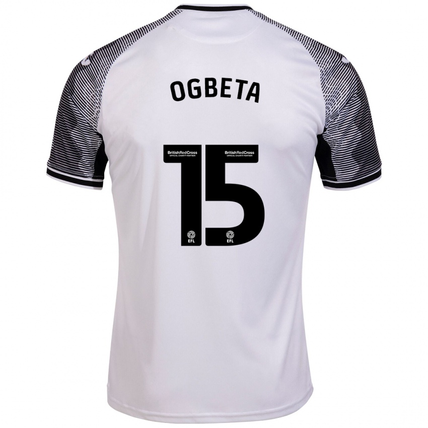 Dames Nathanael Ogbeta #15 Wit Thuisshirt Thuistenue 2023/24 T-Shirt