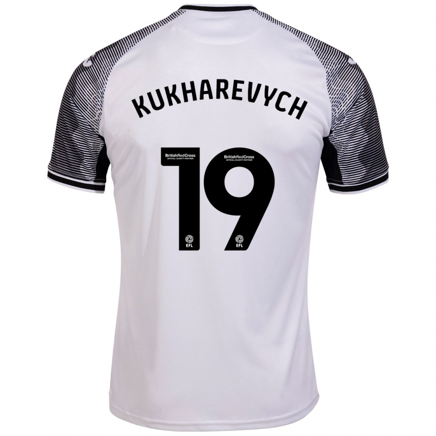 Dames Mykola Kukharevych #19 Wit Thuisshirt Thuistenue 2023/24 T-Shirt