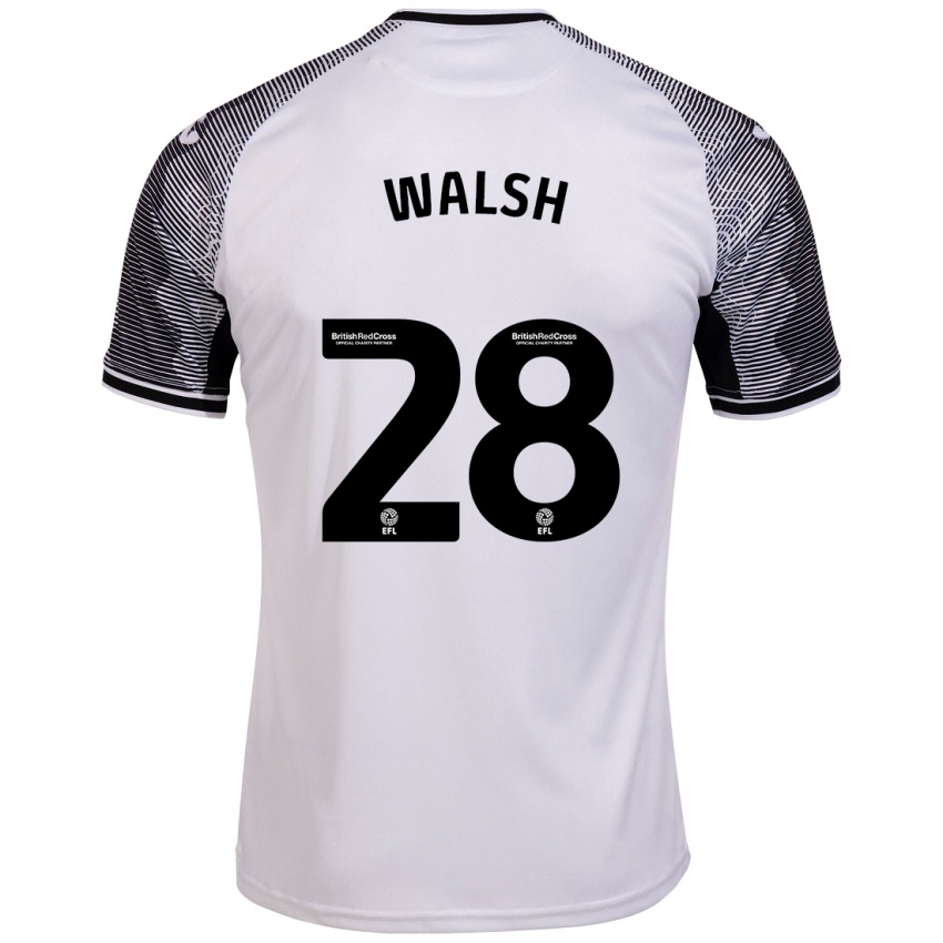 Dames Liam Walsh #28 Wit Thuisshirt Thuistenue 2023/24 T-Shirt