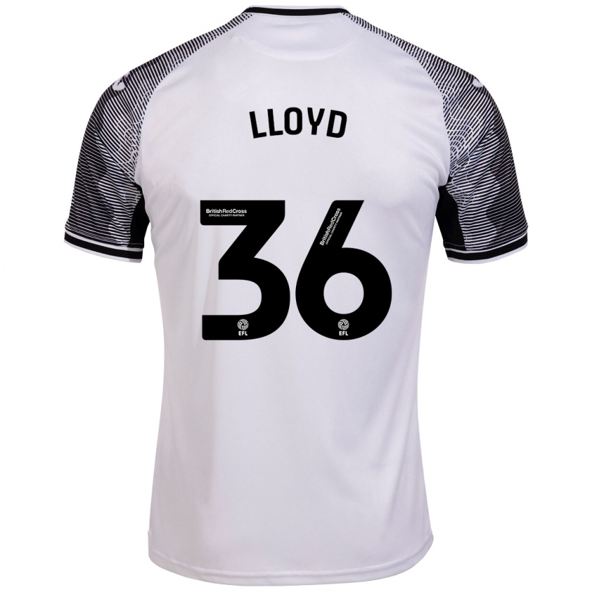 Dames Ben Lloyd #36 Wit Thuisshirt Thuistenue 2023/24 T-Shirt