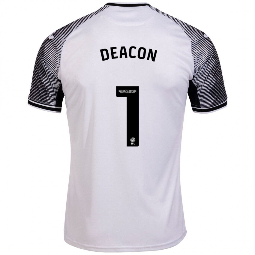 Dames Chelsea Deacon #1 Wit Thuisshirt Thuistenue 2023/24 T-Shirt