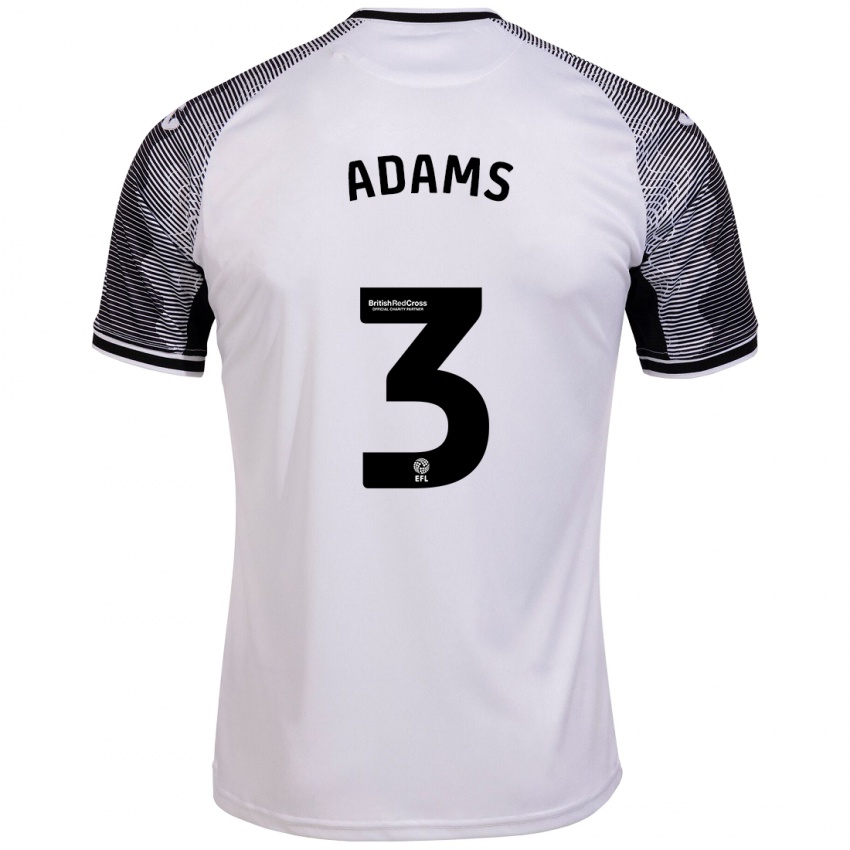 Dames Sarah Adams #3 Wit Thuisshirt Thuistenue 2023/24 T-Shirt