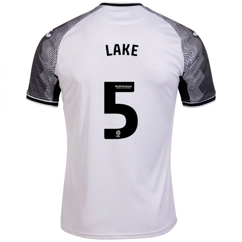 Dames Ellie Lake #5 Wit Thuisshirt Thuistenue 2023/24 T-Shirt