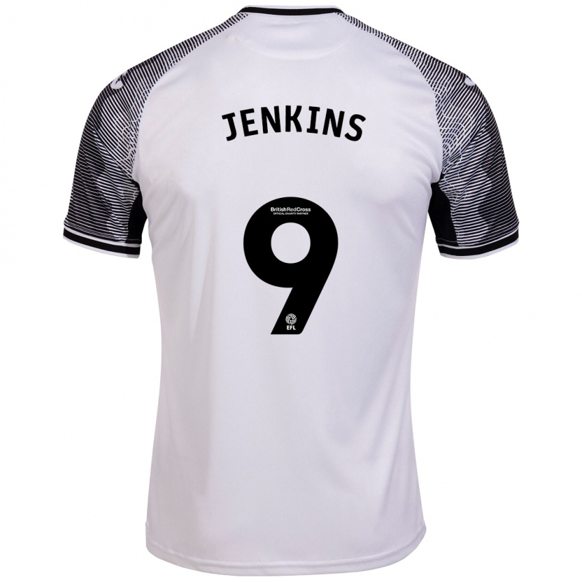 Dames Nieve Jenkins #9 Wit Thuisshirt Thuistenue 2023/24 T-Shirt