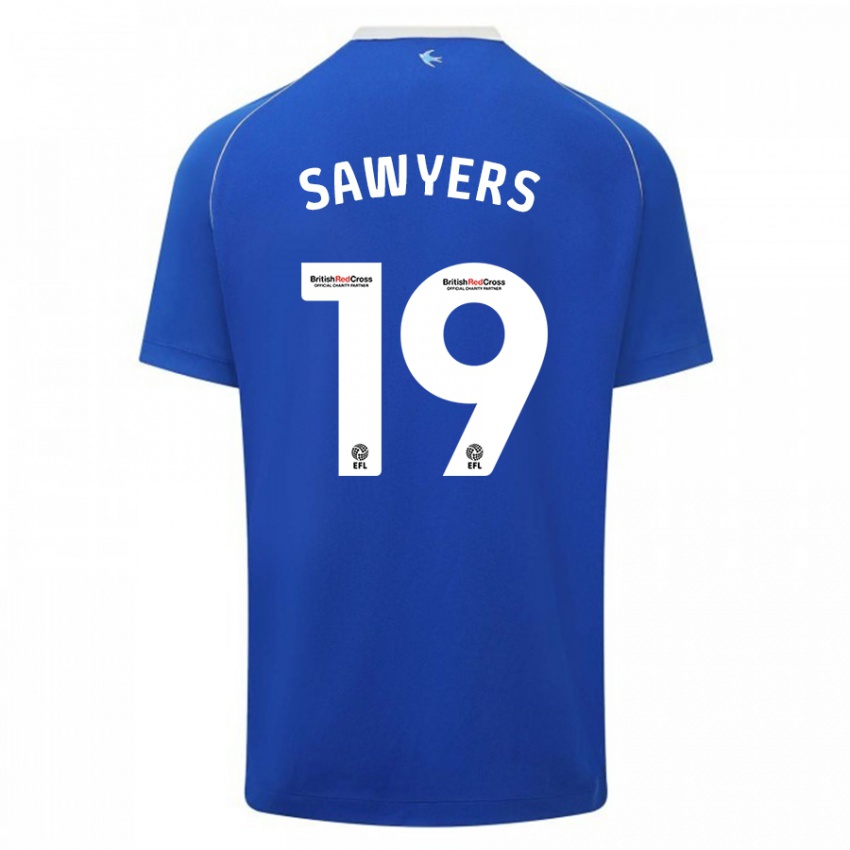 Dames Romaine Sawyers #19 Blauw Thuisshirt Thuistenue 2023/24 T-Shirt