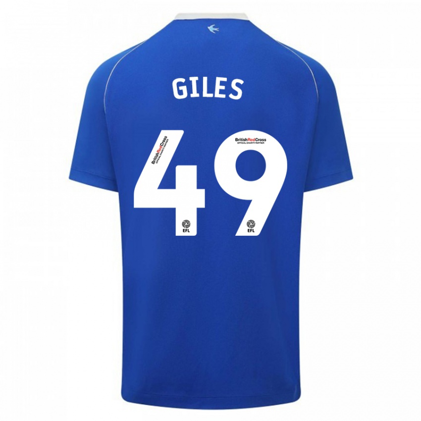 Dames Luey Giles #49 Blauw Thuisshirt Thuistenue 2023/24 T-Shirt