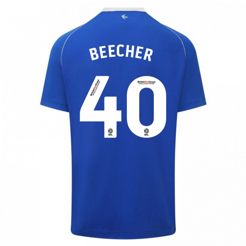 Dames Josh Beecher #40 Blauw Thuisshirt Thuistenue 2023/24 T-Shirt