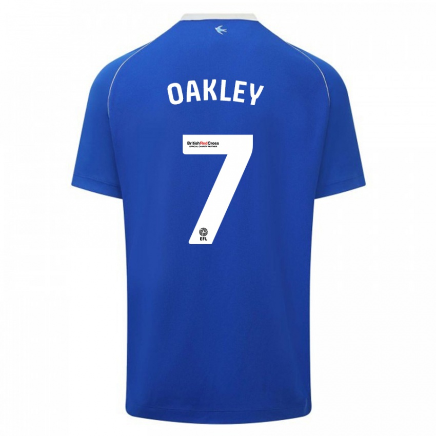 Dames Rhianne Oakley #7 Blauw Thuisshirt Thuistenue 2023/24 T-Shirt