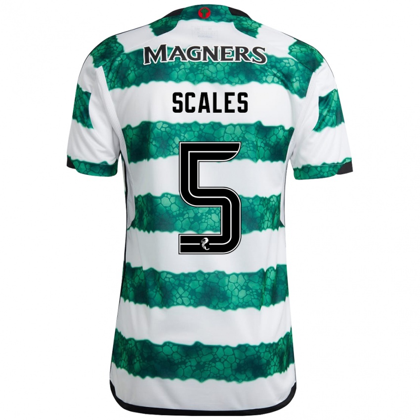 Dames Liam Scales #5 Groente Thuisshirt Thuistenue 2023/24 T-Shirt