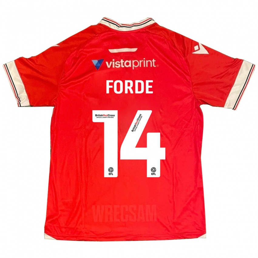 Dames Anthony Forde #14 Rood Thuisshirt Thuistenue 2023/24 T-Shirt
