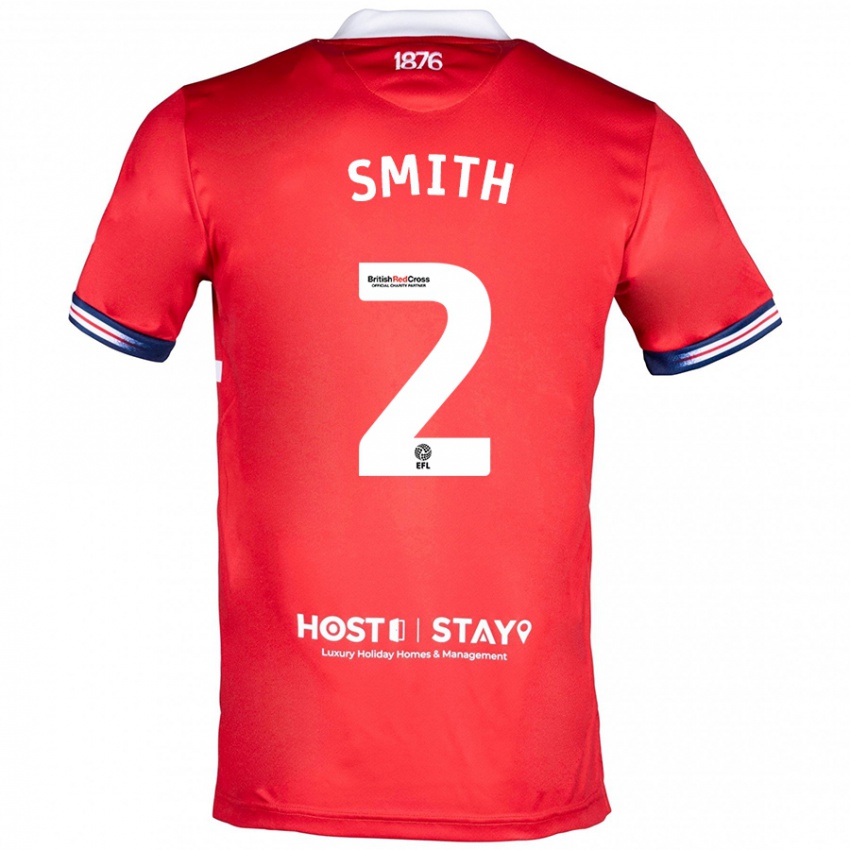 Dames Tommy Smith #2 Rood Thuisshirt Thuistenue 2023/24 T-Shirt