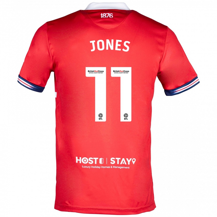 Dames Isaiah Jones #11 Rood Thuisshirt Thuistenue 2023/24 T-Shirt