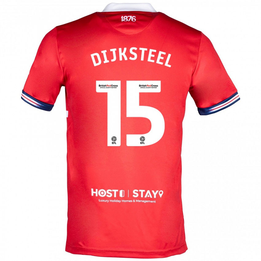 Dames Anfernee Dijksteel #15 Rood Thuisshirt Thuistenue 2023/24 T-Shirt