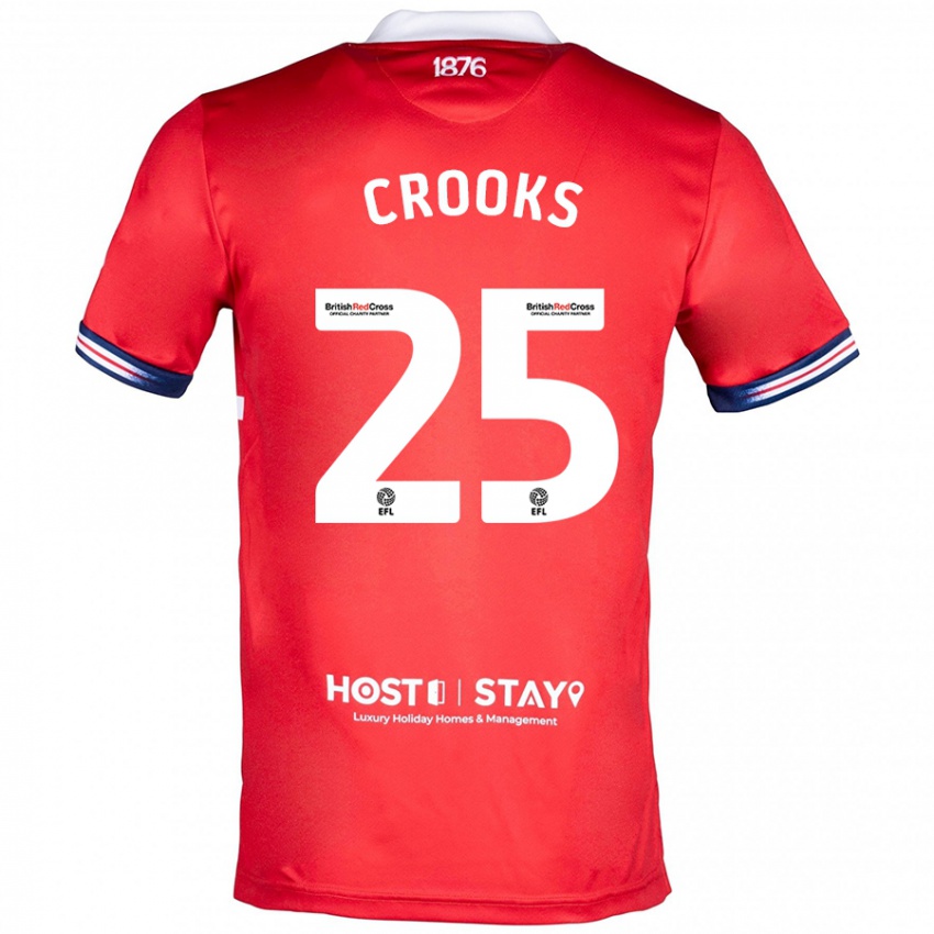 Dames Matt Crooks #25 Rood Thuisshirt Thuistenue 2023/24 T-Shirt