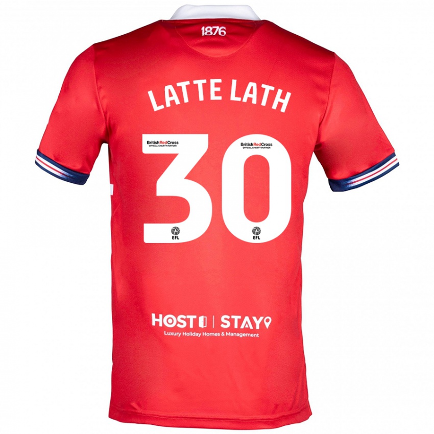 Dames Emmanuel Latte Lath #30 Rood Thuisshirt Thuistenue 2023/24 T-Shirt