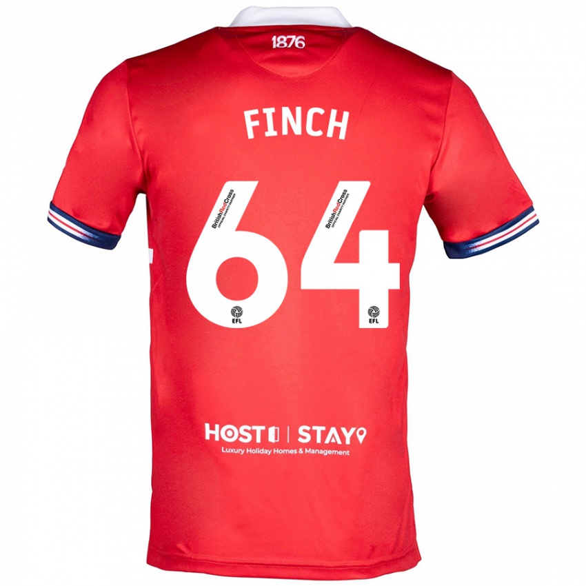 Dames Sonny Finch #64 Rood Thuisshirt Thuistenue 2023/24 T-Shirt